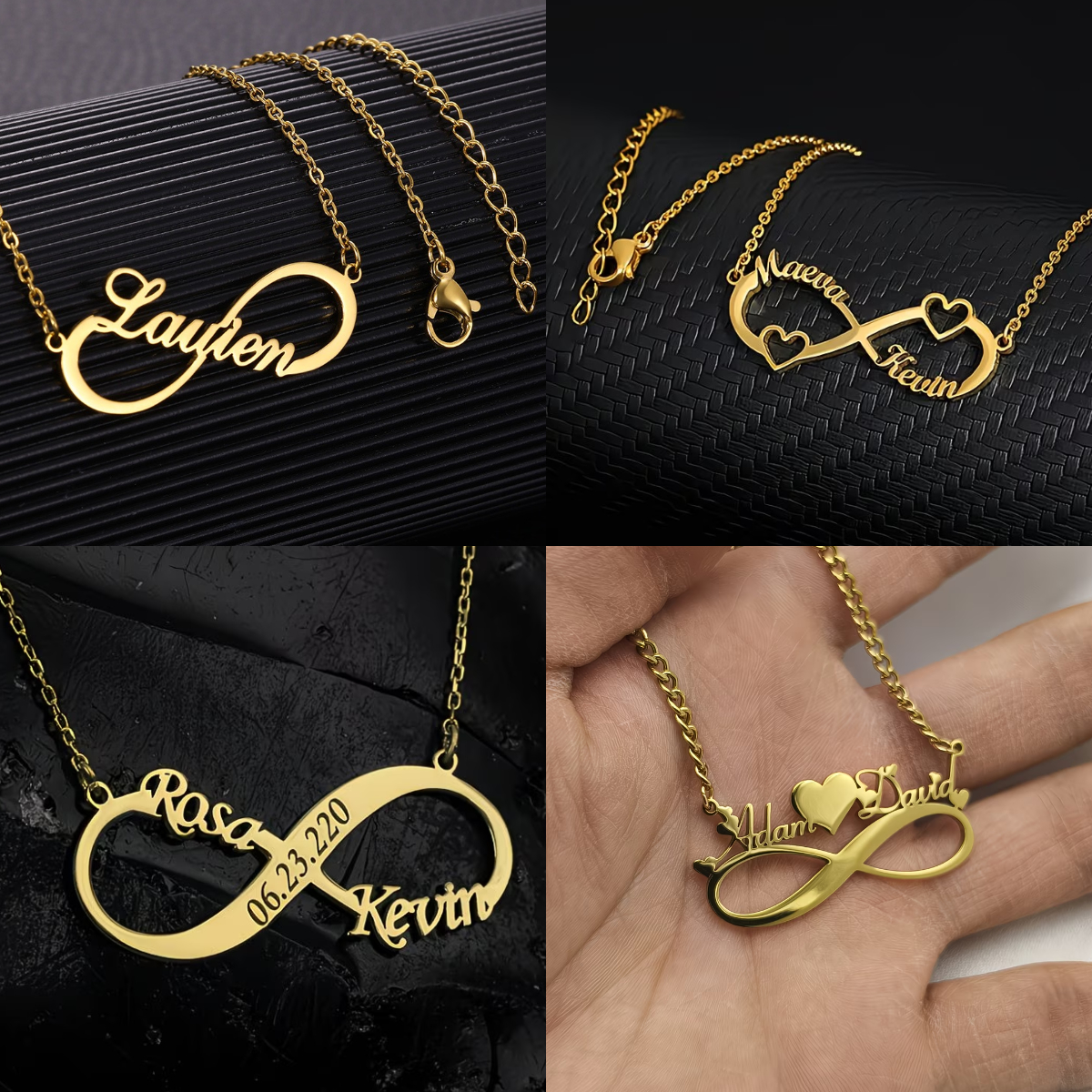 Name Necklace Custom - Custom Name Infinity Necklaces Women Family