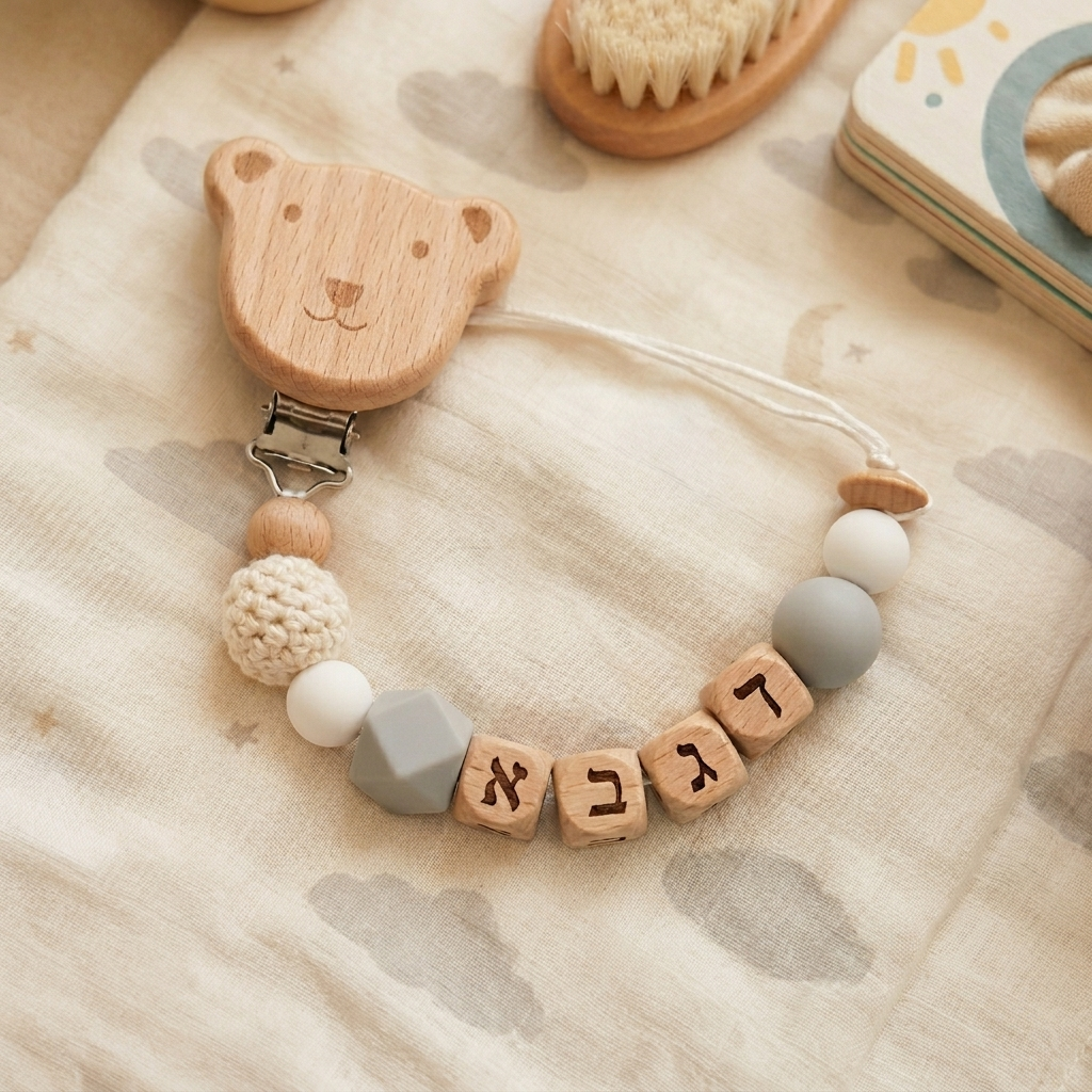 Initial Ring Custom - 2026 Baby Custom Hebrew Name Silicone