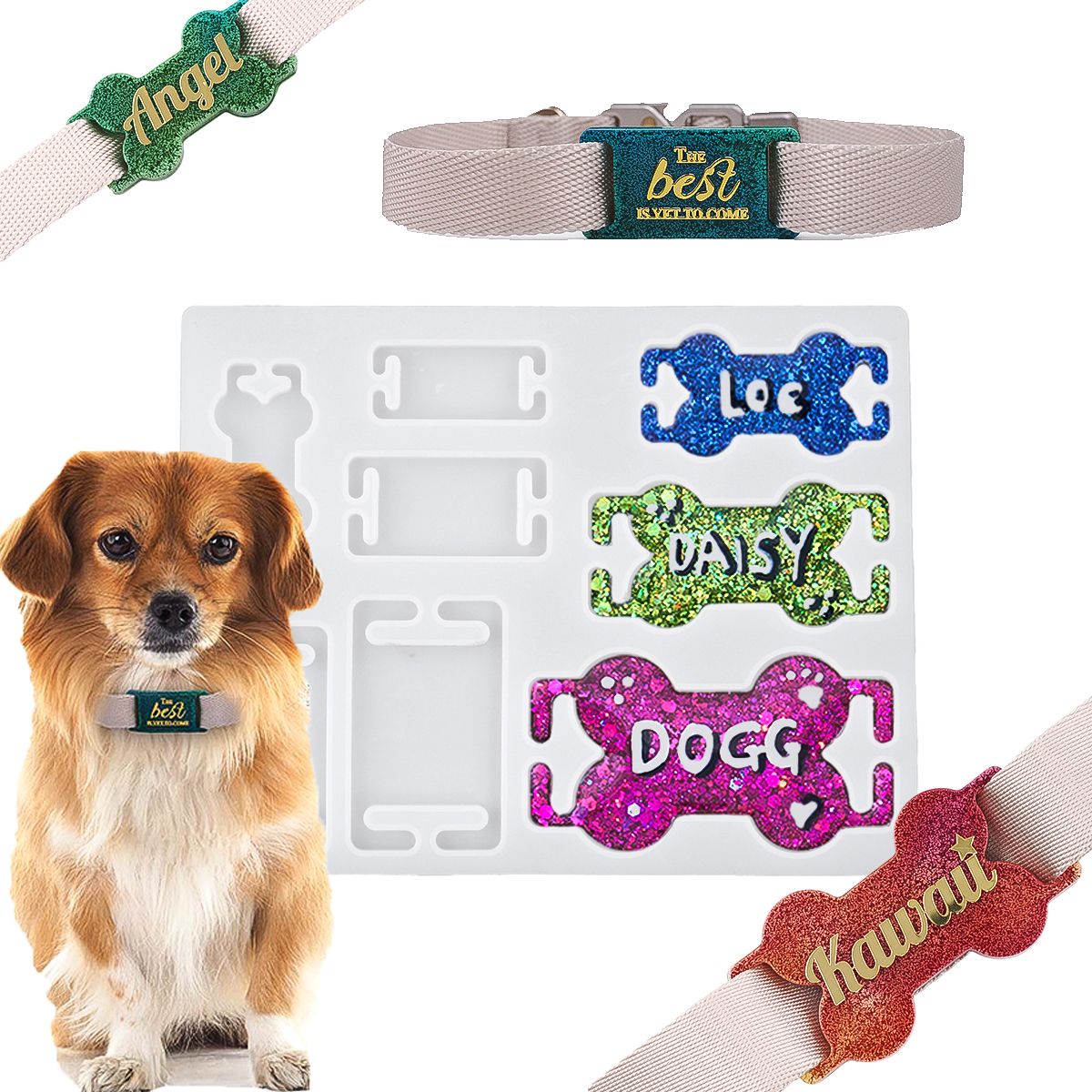 DIY Cat Dog ID Tag Silicone Mo - Name Necklace Custom review and price