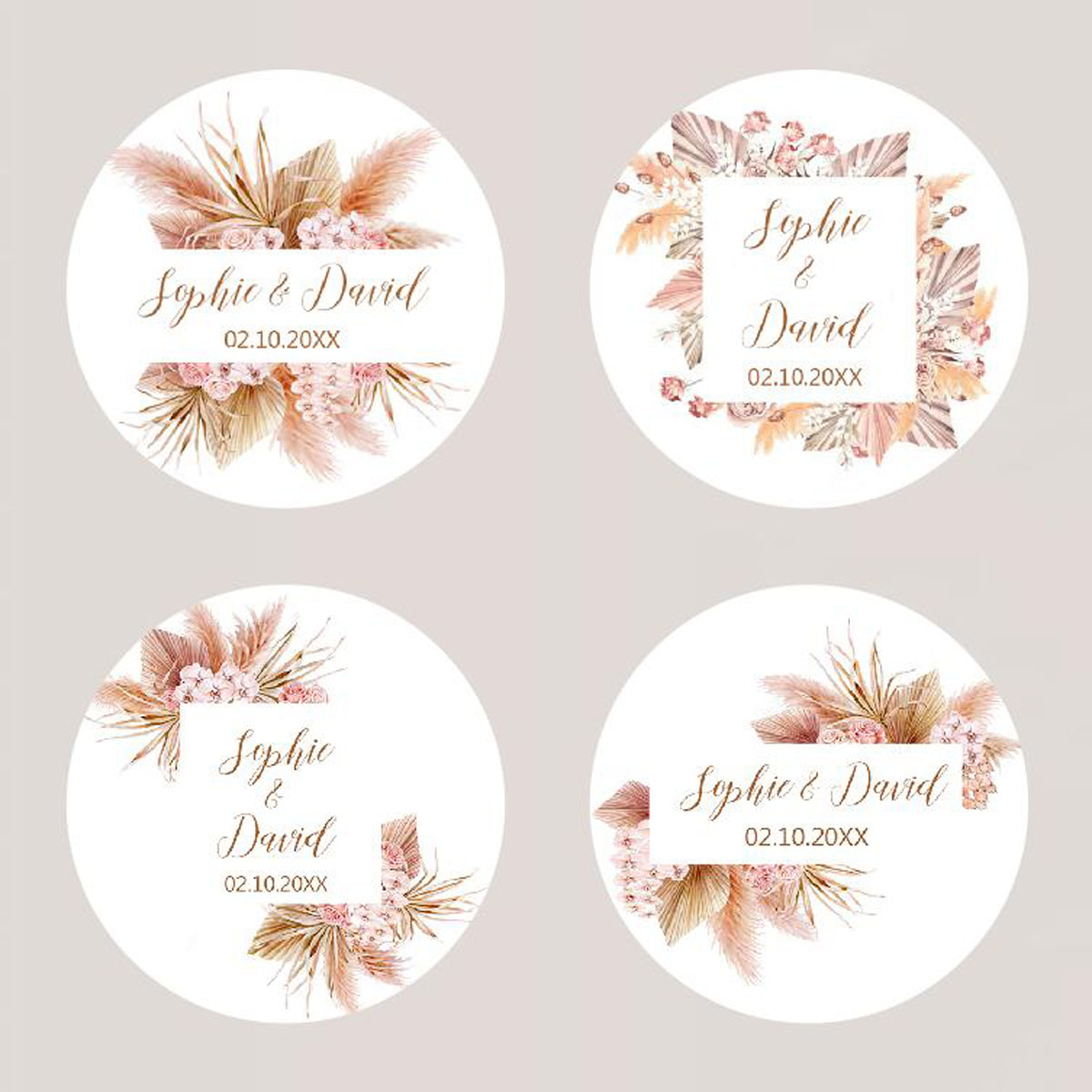 96Pcs Pampas Grass Stickers fo - Personalised Candle Label review and price