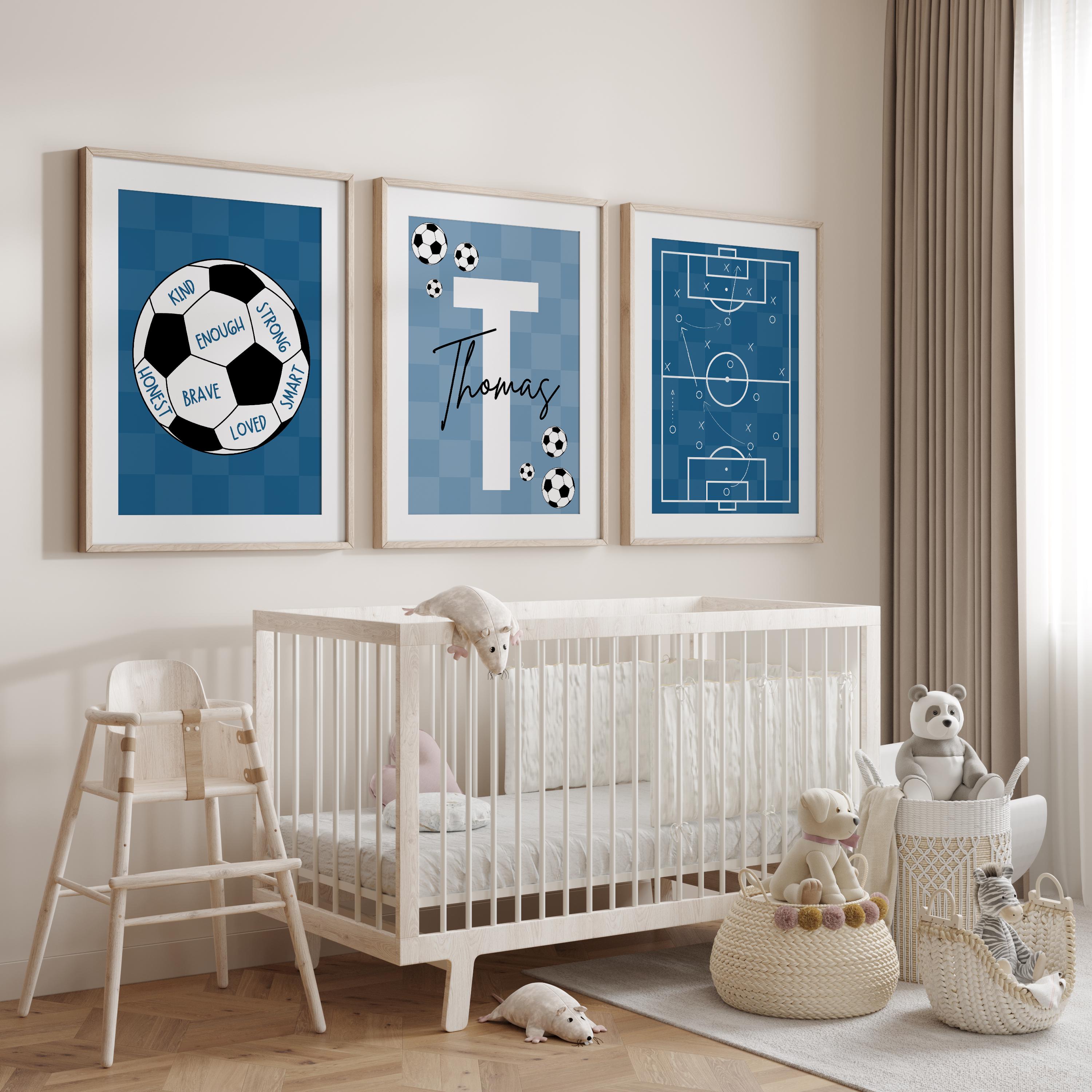 Custom Soccer Wall Art Set Aff - Personalized Name Box review and price