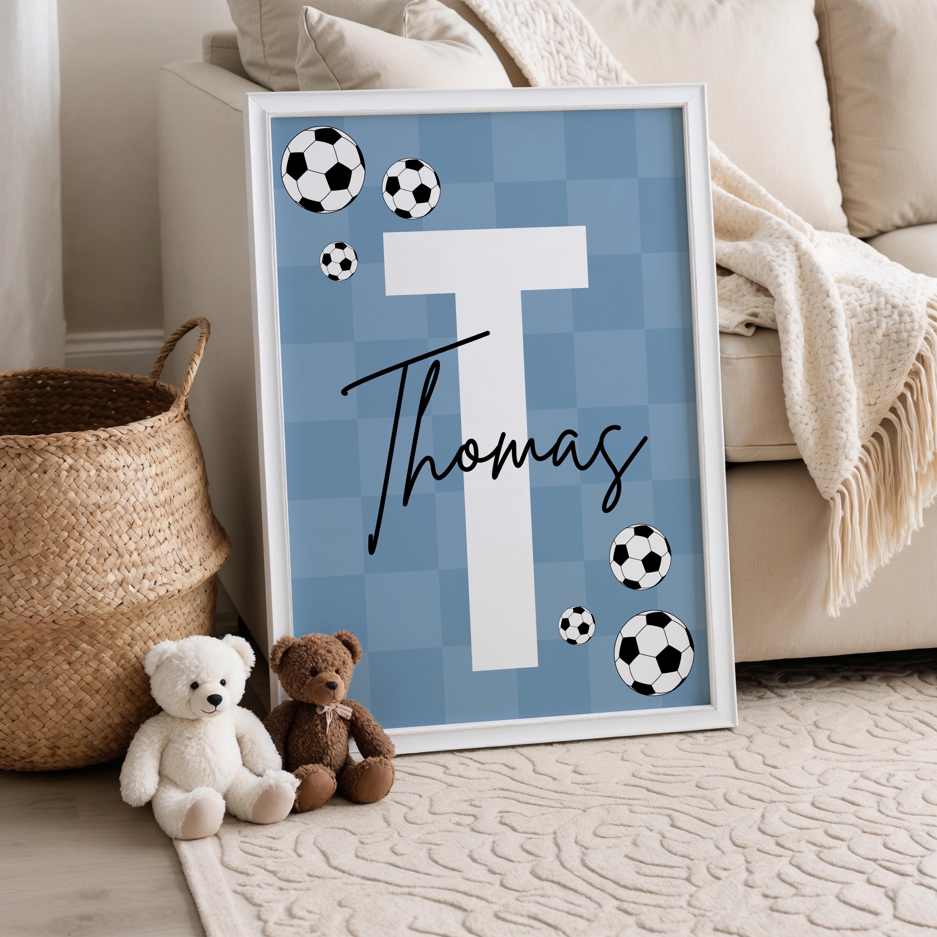Custom Soccer Wall Art Set Aff - Personalized Name Box review and price
