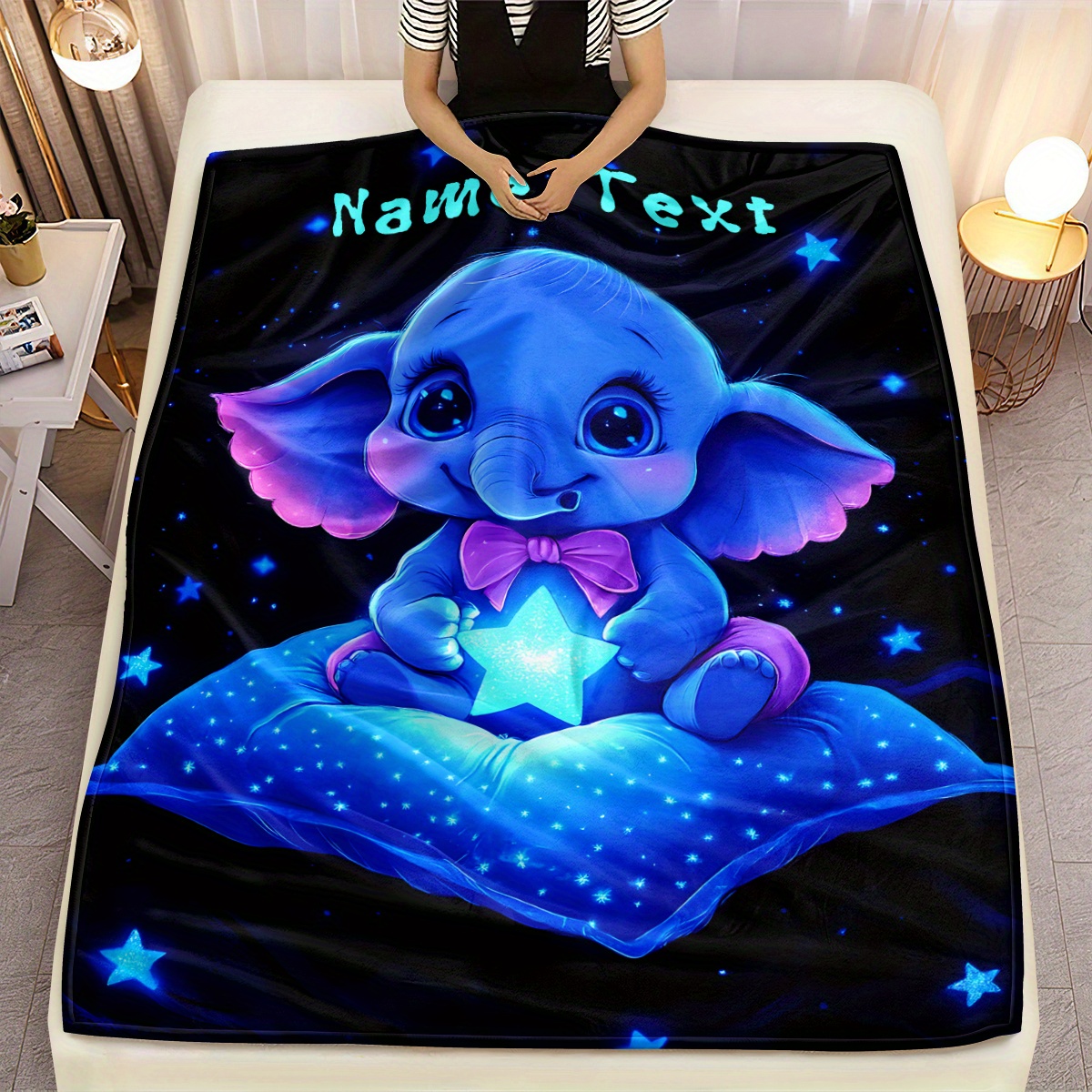 Personalized Cute Blue Elephan - Custom Night Sky review and price