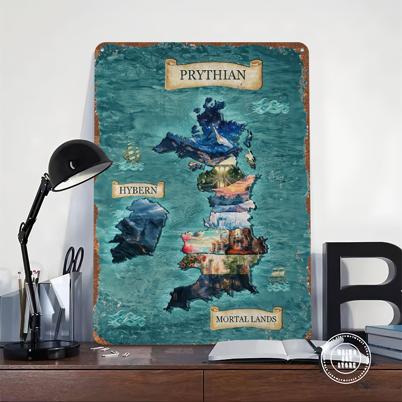 Fantasy Map of Prythian and Hy - Custom Map Poster review and price