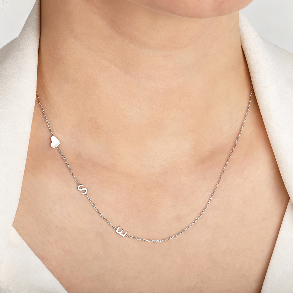 Custom Heart Sideways Letter I - Name Necklace Custom review and price