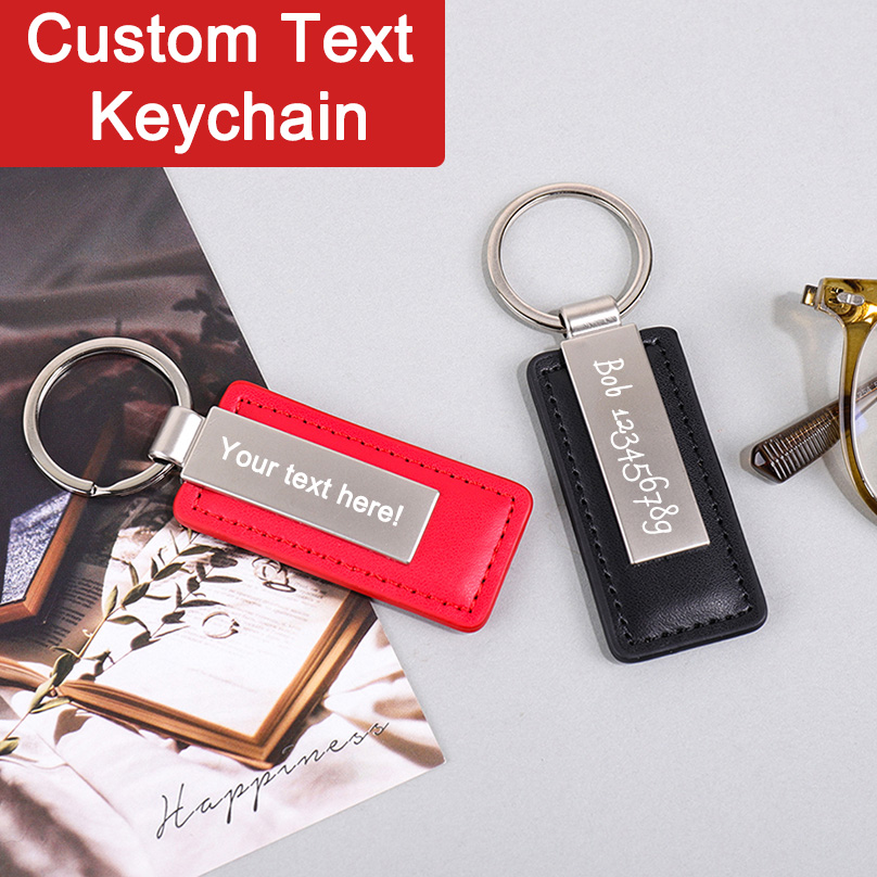 PU Leather Custom Name Keychai - Initial Ring Custom review and price