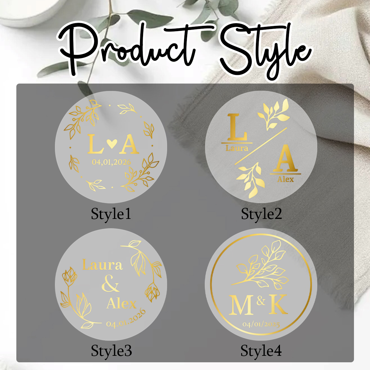 30/60/120/240pcs Custom Text R - Personalised Candle Label review and price