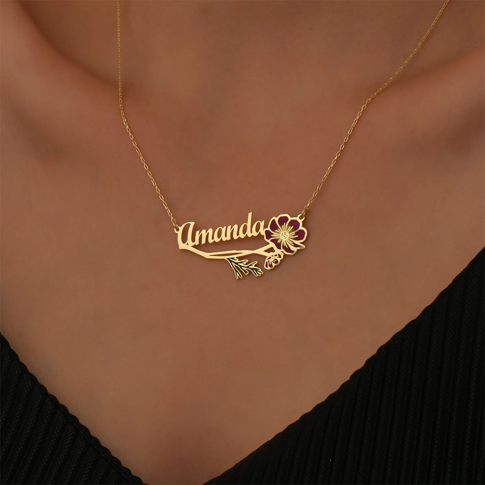 Personalized Colorfuls Birth F - Name Necklace Custom review and price