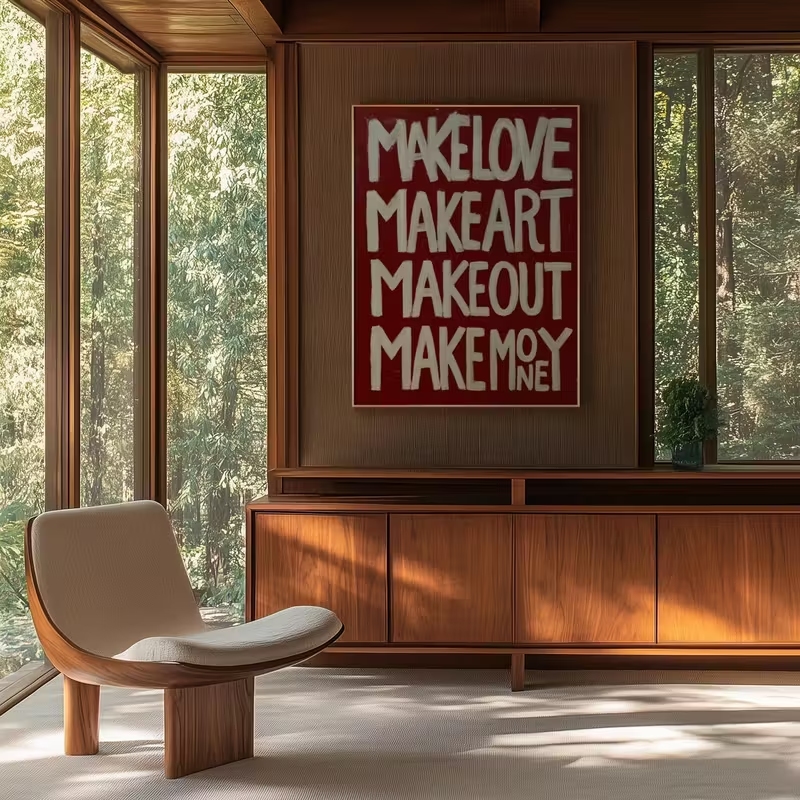 Modern,Retro Self Made Love Ki - Custom Map Poster review and price