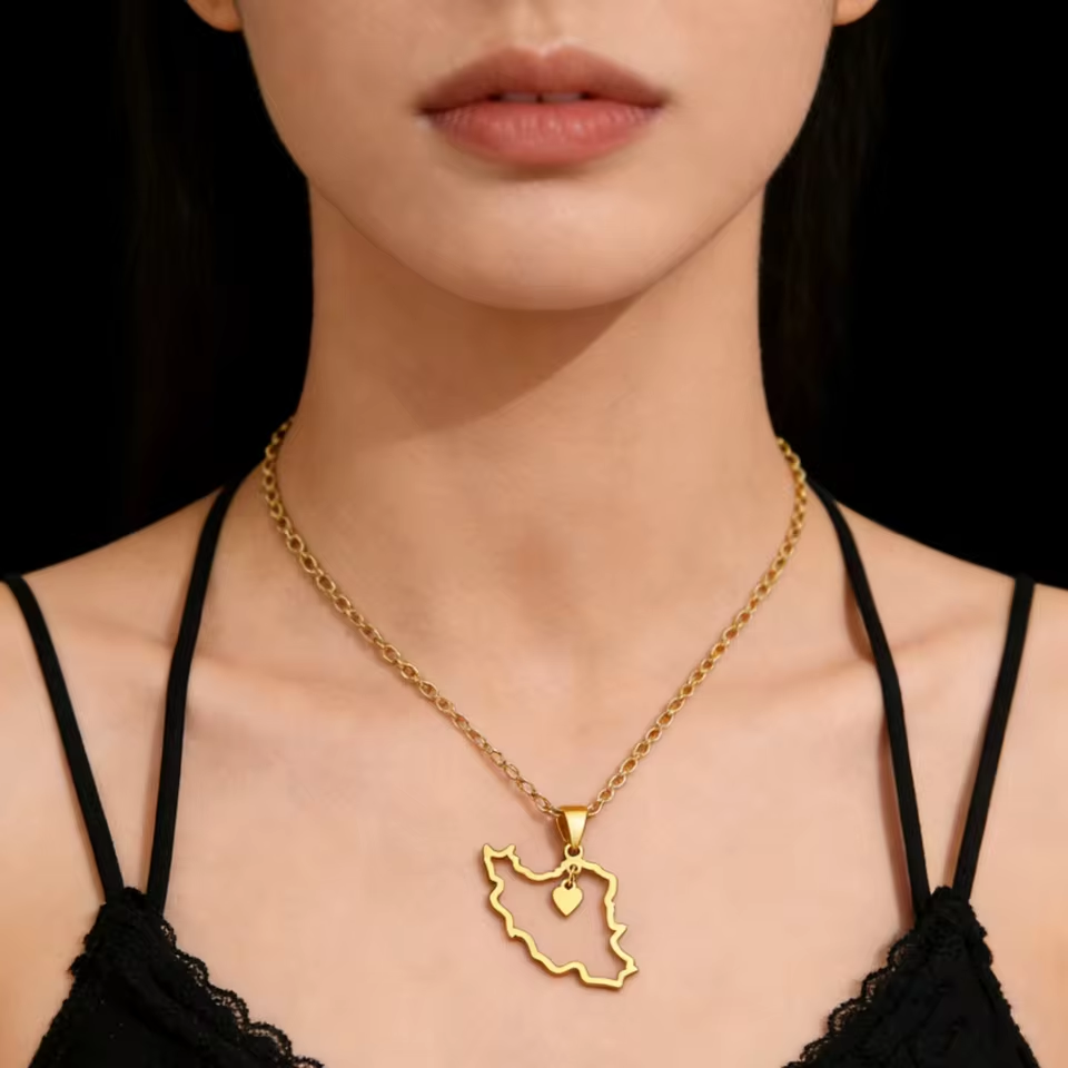 Lucktune Iran Map Pendant Neck - Custom Star Map review and price