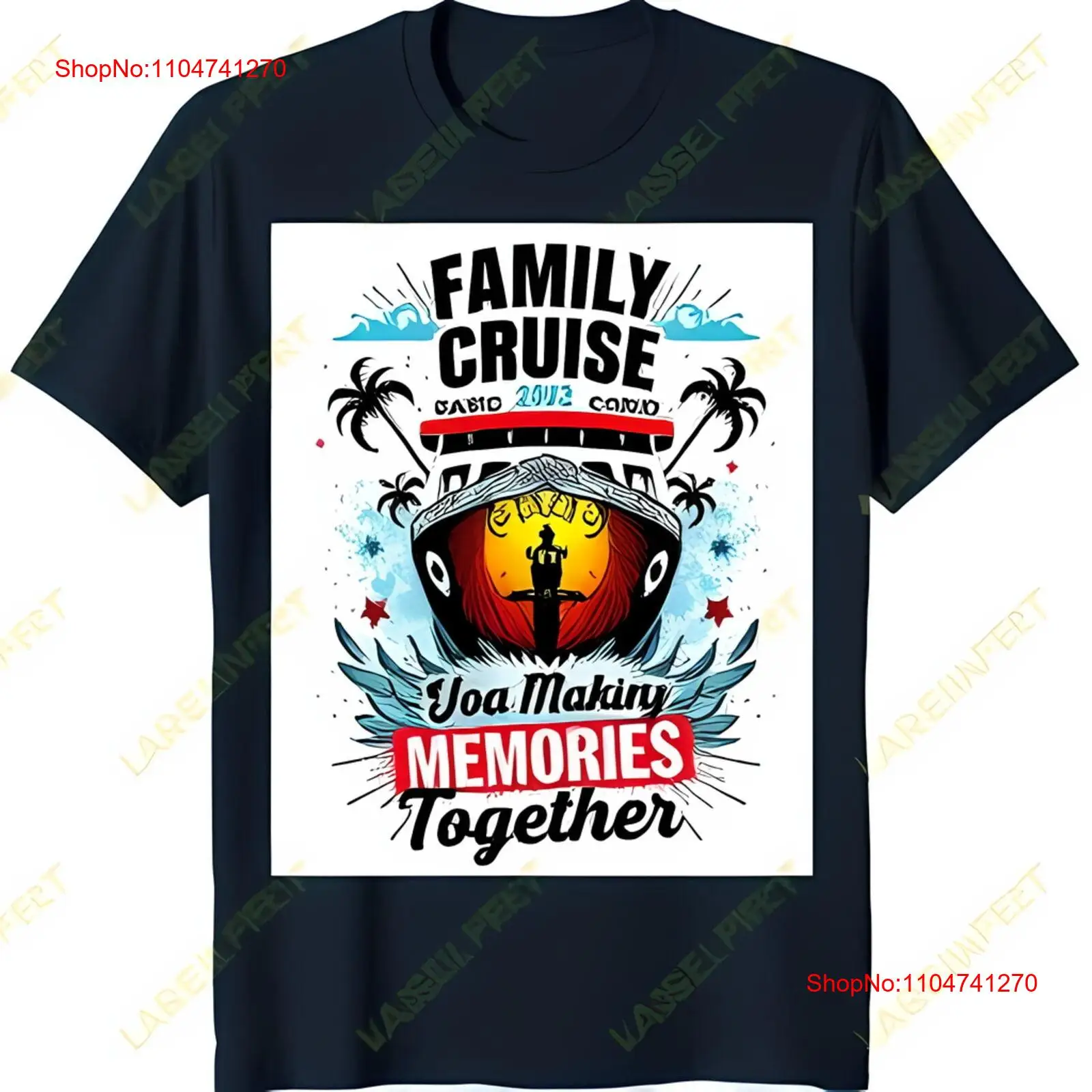 Dark Blue Family Cruise T Shir - Family Tree Print review and price