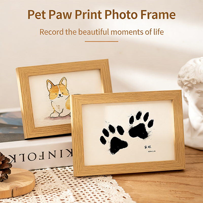 Diy Wooden Baby Pet Paw Print  - Engraved Wood Frame review and price
