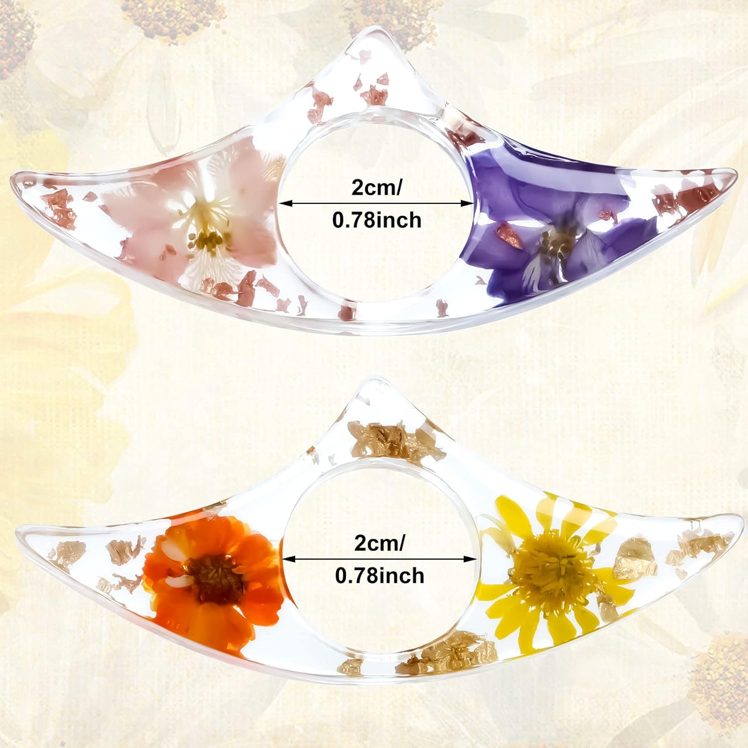 2 Pcs Dried Flower Resin Book  - Dried Flower Bookmark review and price