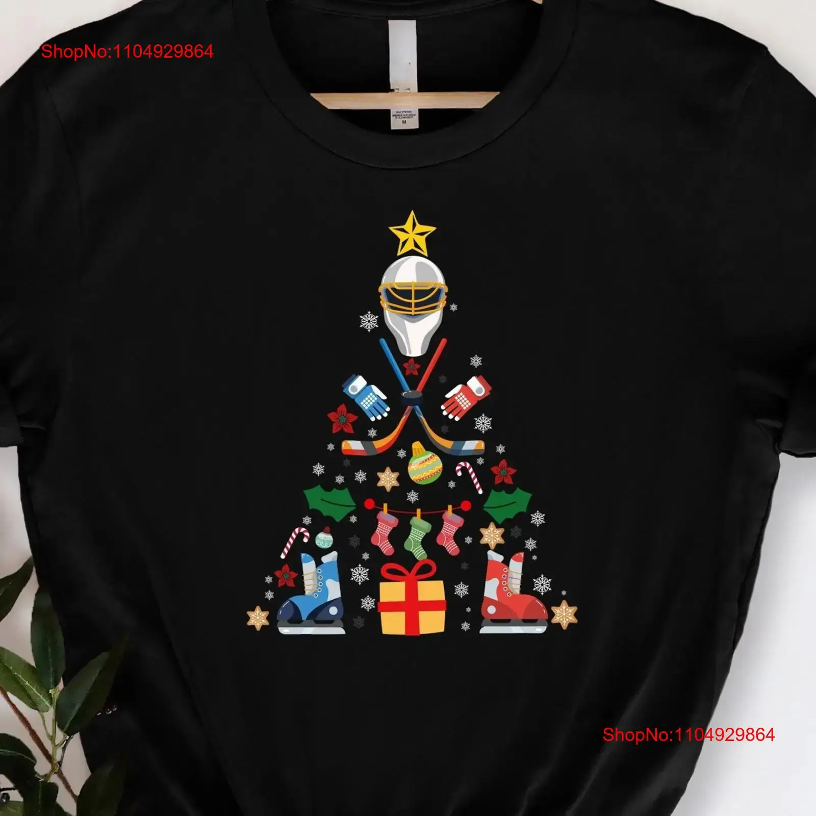 Hockey Christmas Tree T Shirt  - Family Tree Print review and price