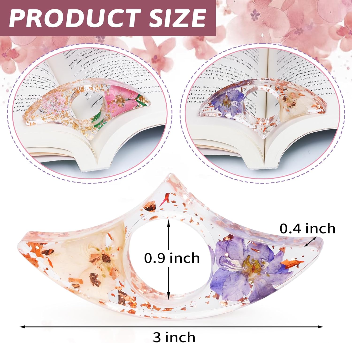 2PCS Thumb Book Page Holder, H - Dried Flower Bookmark review and price
