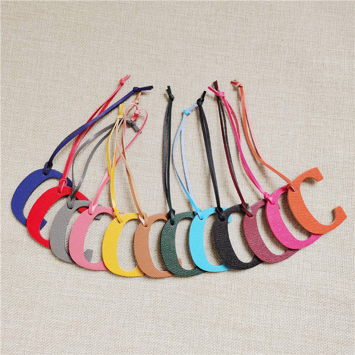 English Letter A B C D E F G A - Monogram Keychain Leather review and price