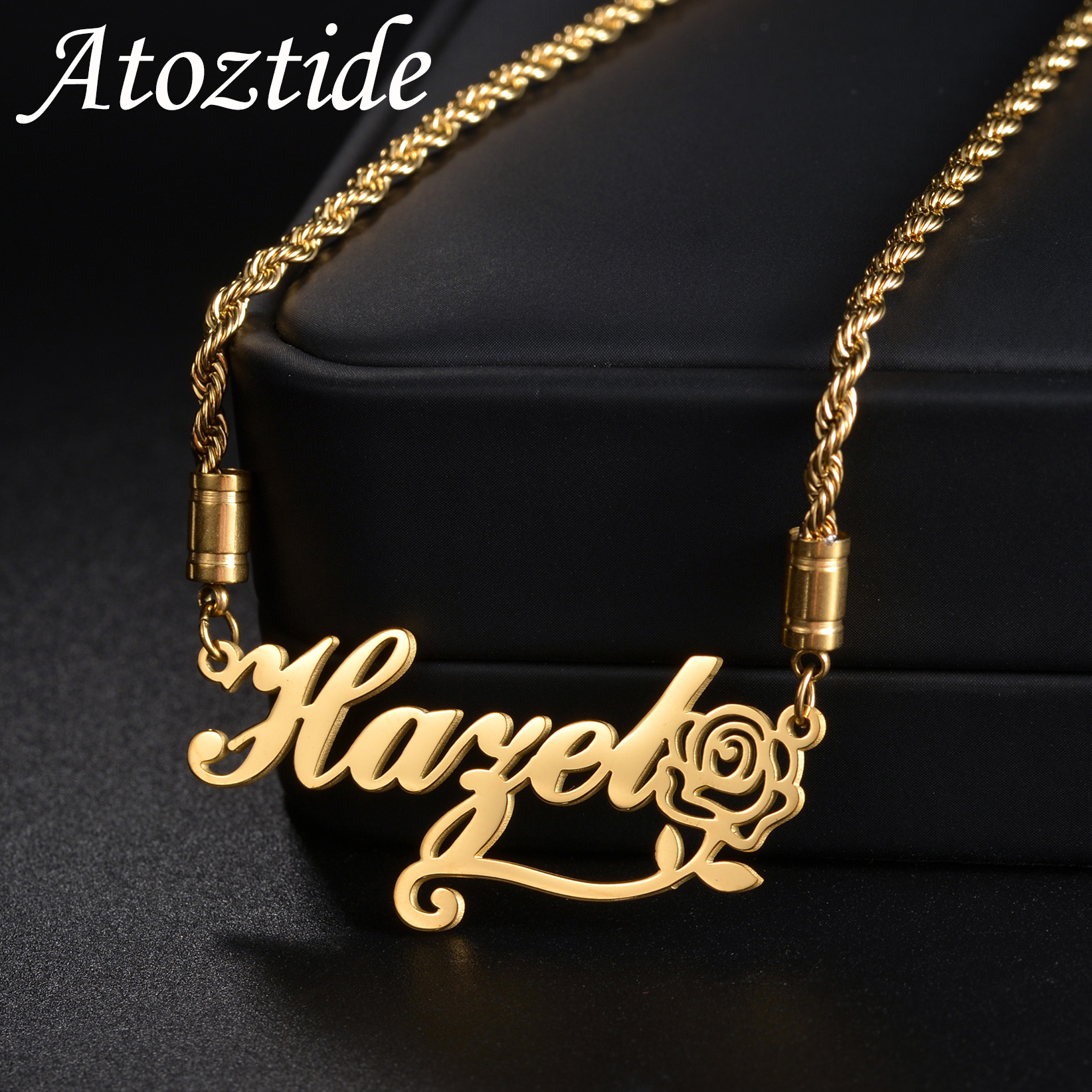 Atoztide Personalized Custom N - Birth Flower Necklace review and price