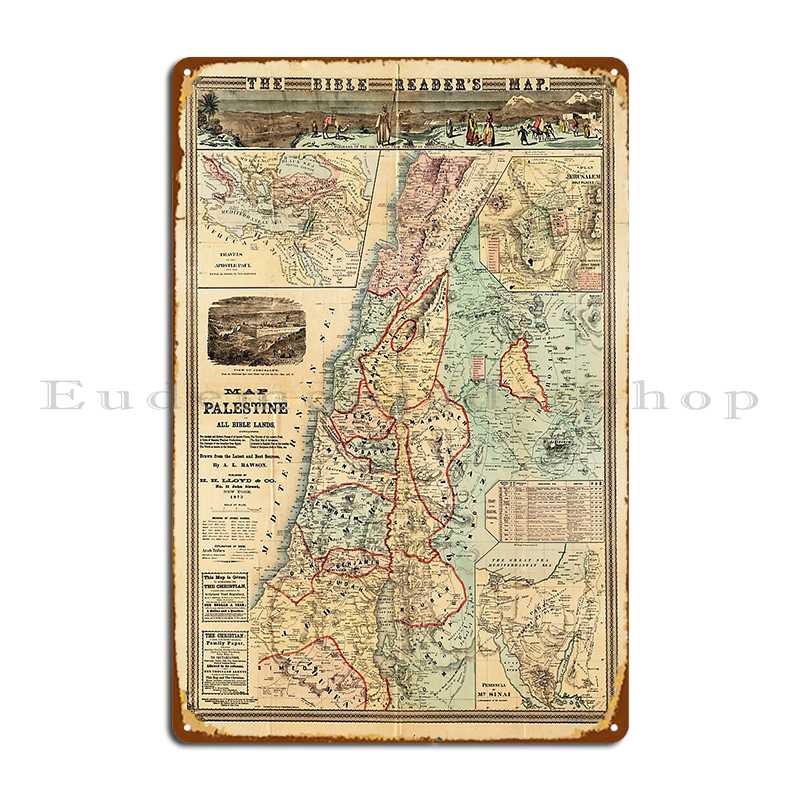 Map Of Palestine And All Bible - Custom Map Poster review and price