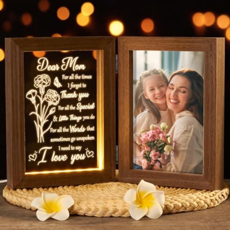 Mom Gifts from Daughters Son C - Engraved Wood Frame review and price