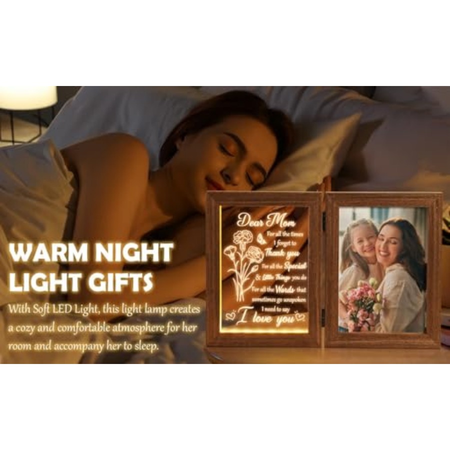 Mom Gifts from Daughters Son C - Engraved Wood Frame review and price