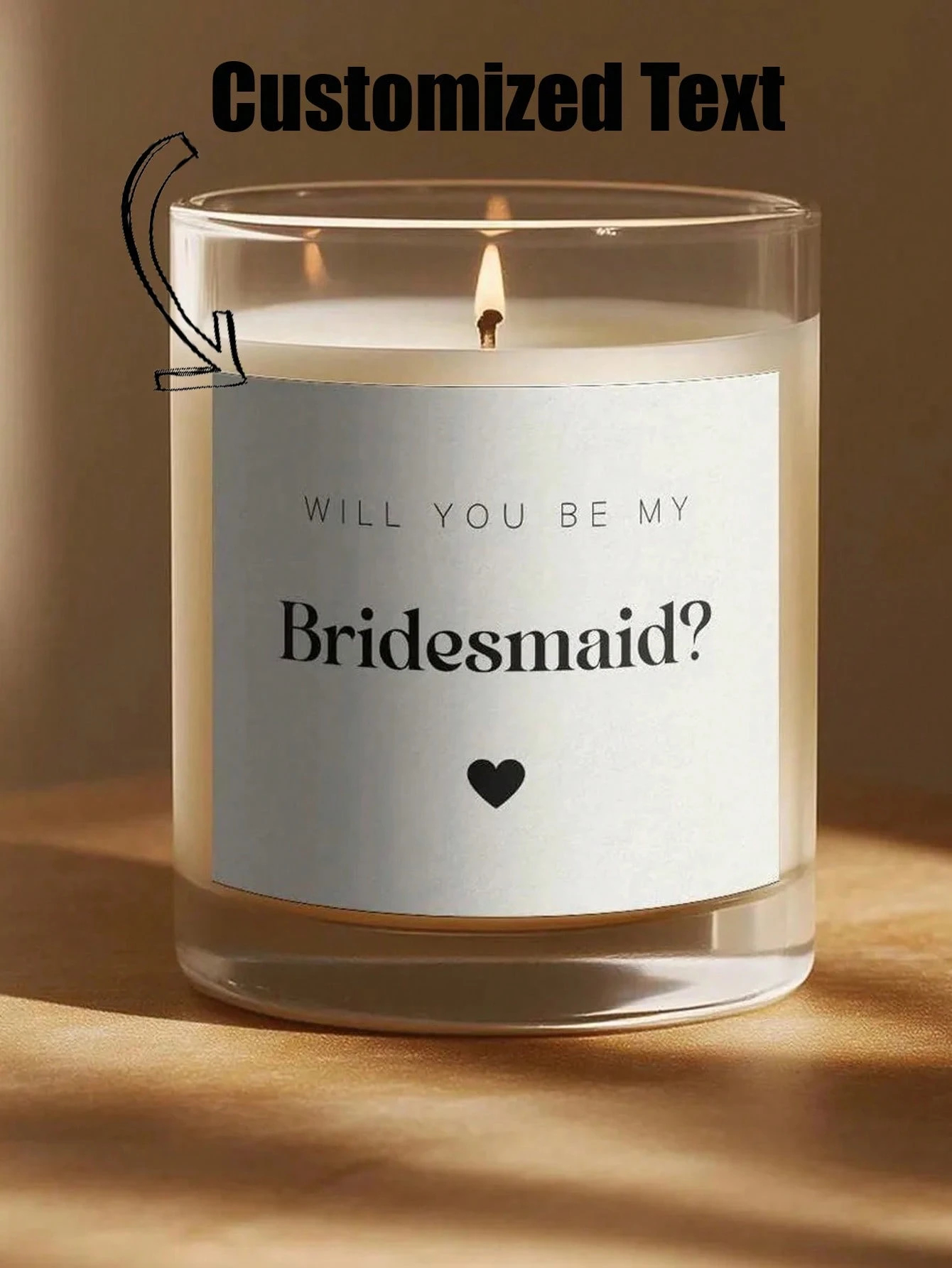 Custom Candle Label Will You B - Personalised Candle Label review and price