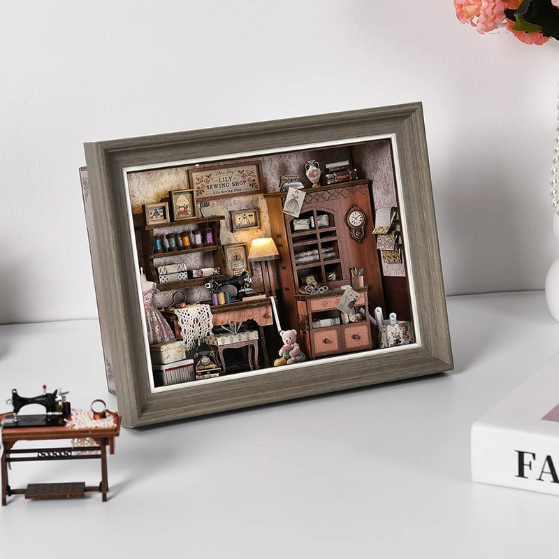 DIY Book Nook Kit 3D Miniature - Engraved Wood Frame review and price