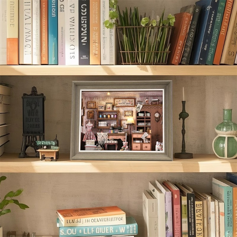 DIY Book Nook Kit 3D Miniature - Engraved Wood Frame review and price