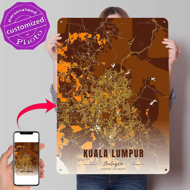 Kuala Lumpur Map Art Printed P - Custom Map Poster review and price