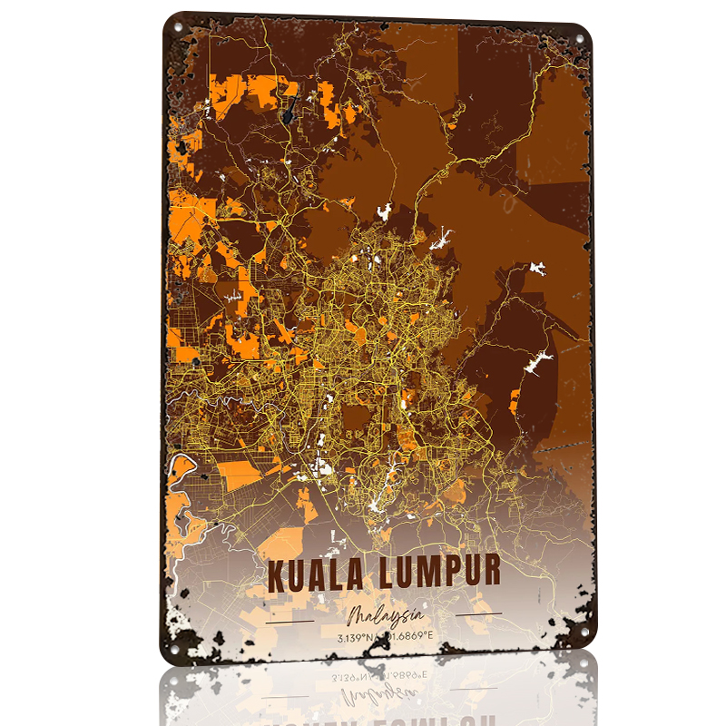Kuala Lumpur Map Art Printed P - Custom Map Poster review and price