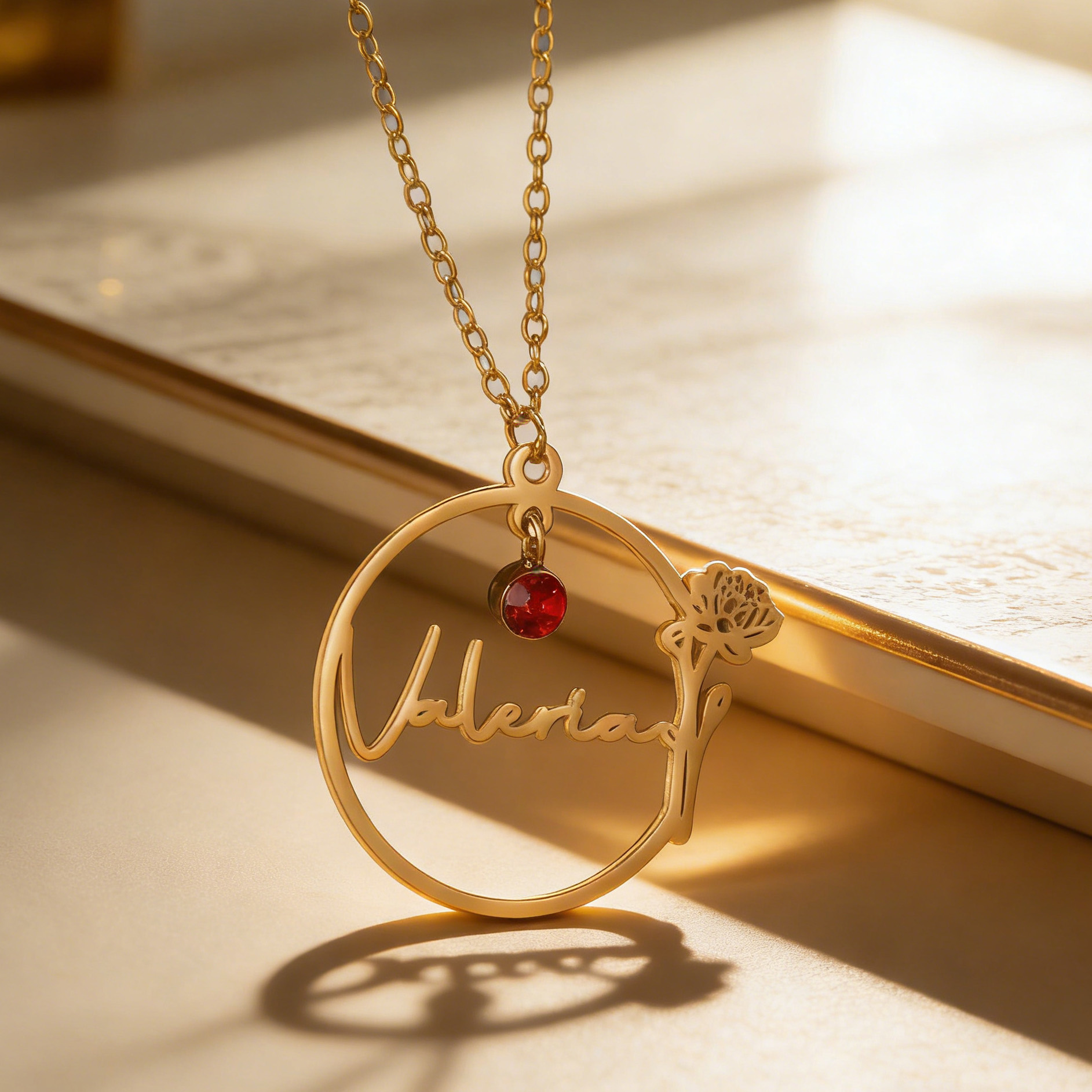 Haiyufly Custom Name Necklace  - Birth Flower Necklace review and price