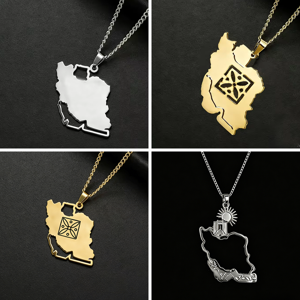 Lucktune Iran Map Pendant Neck - Custom Star Map review and price