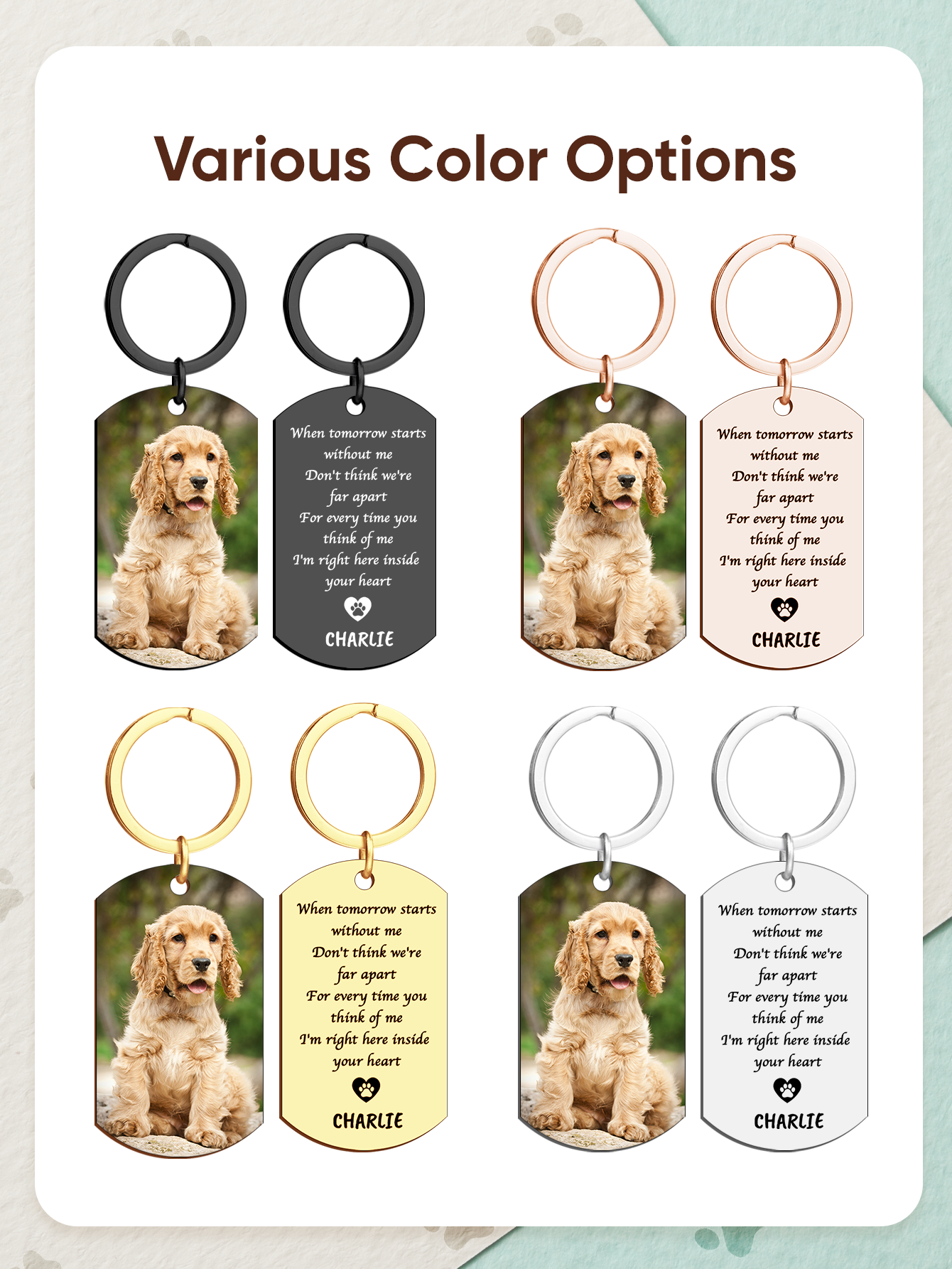 Personalized Pet Photo Keychai - Pet Portrait Custom review and price
