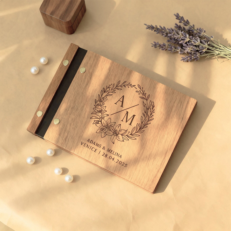Personalized Wooden Wedding Gu - Custom Photo Book review and price