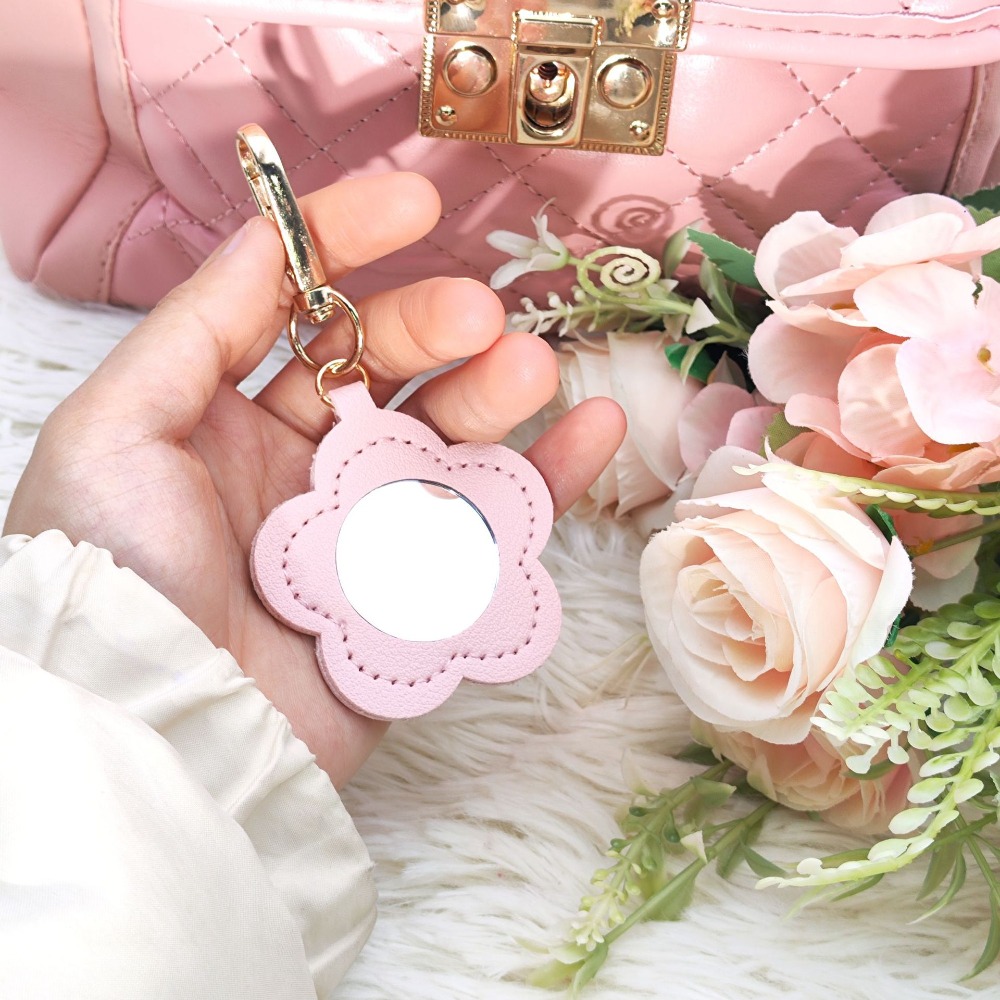Flower Petal Shaped Mirror Bag - Initial Ring Custom review and price