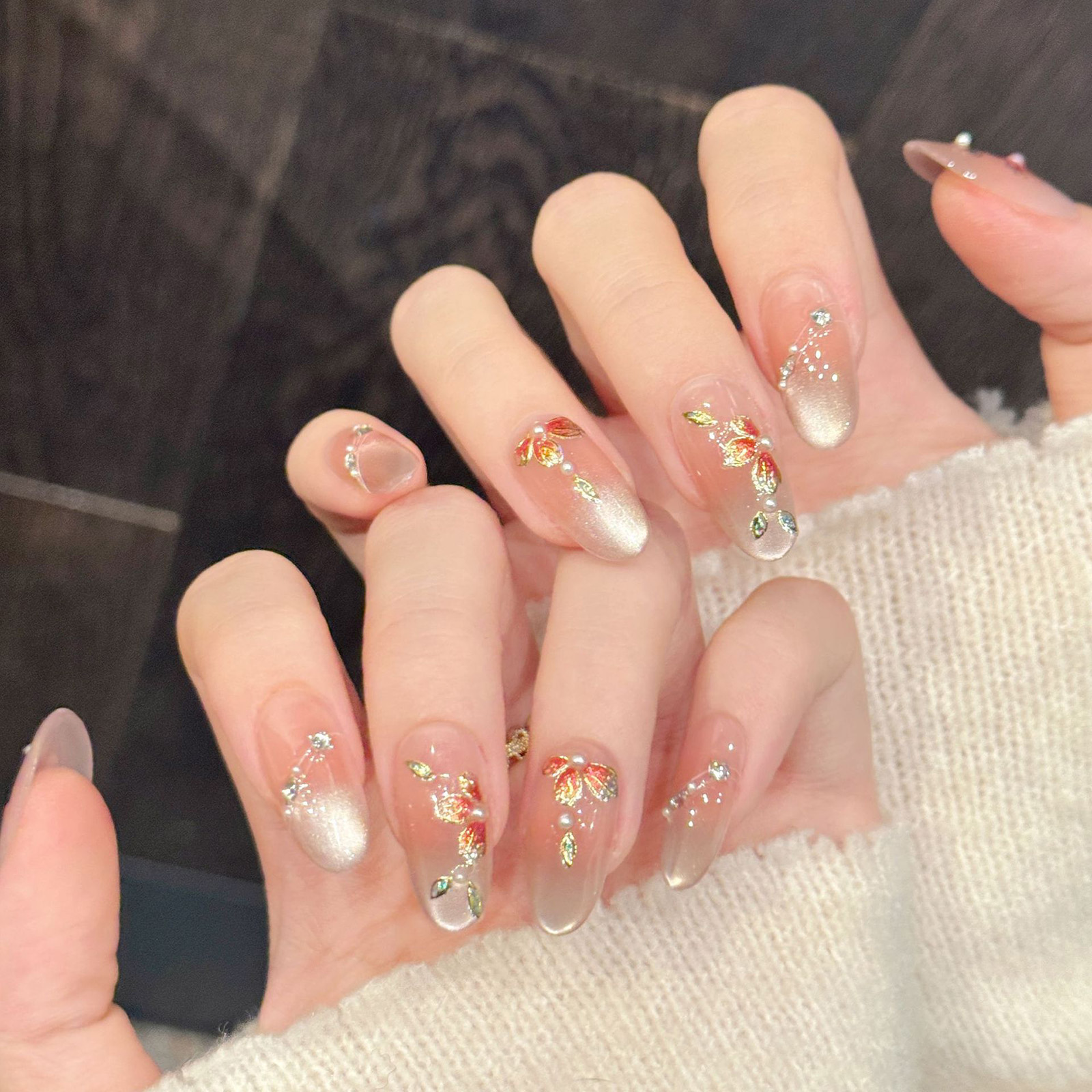 10pcs Handmade Fake Nails Pres - Pressed Flower Art review and price