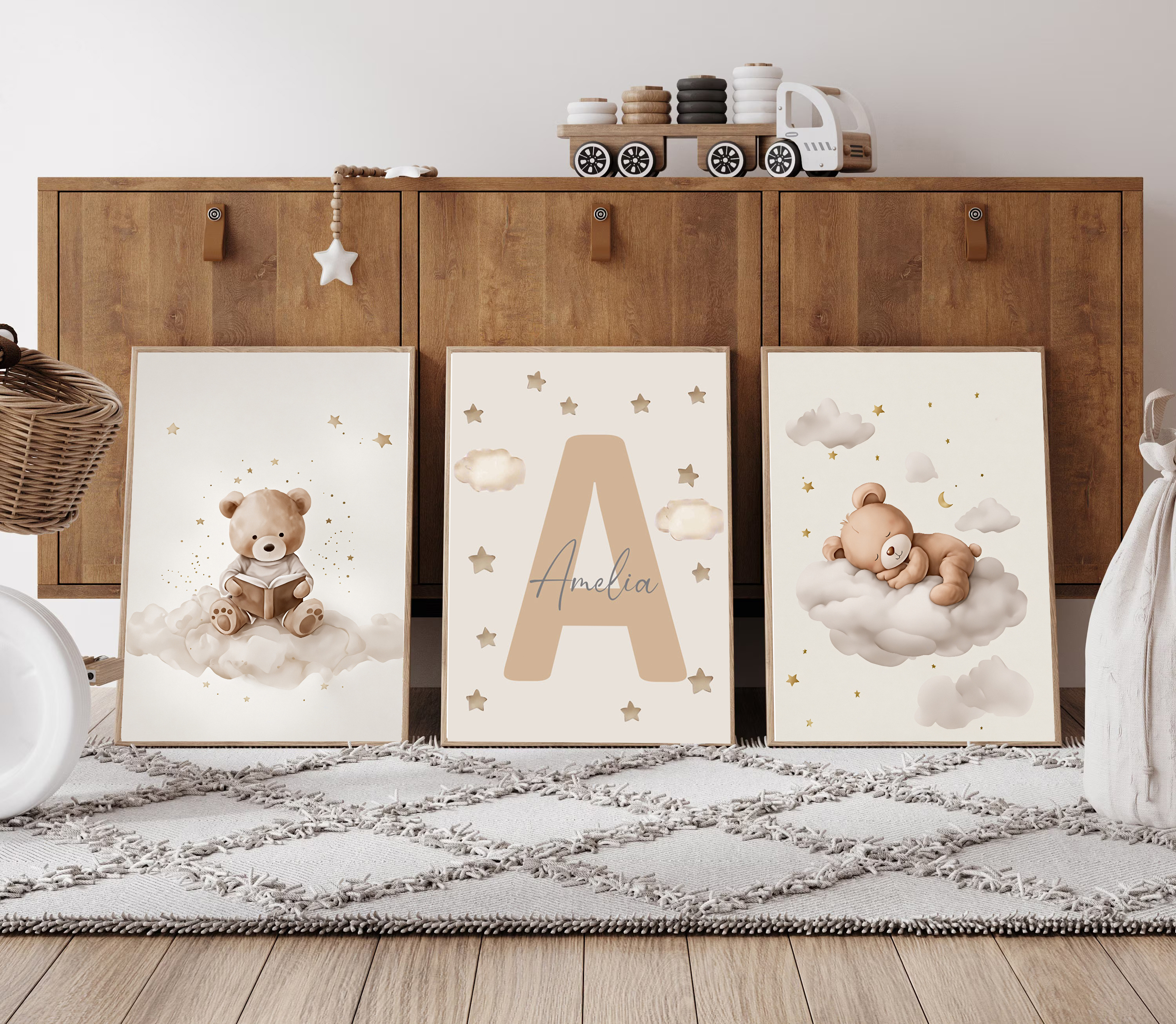 3pcs/set Bohemian Teddy Bear A - Personalized Name Box review and price