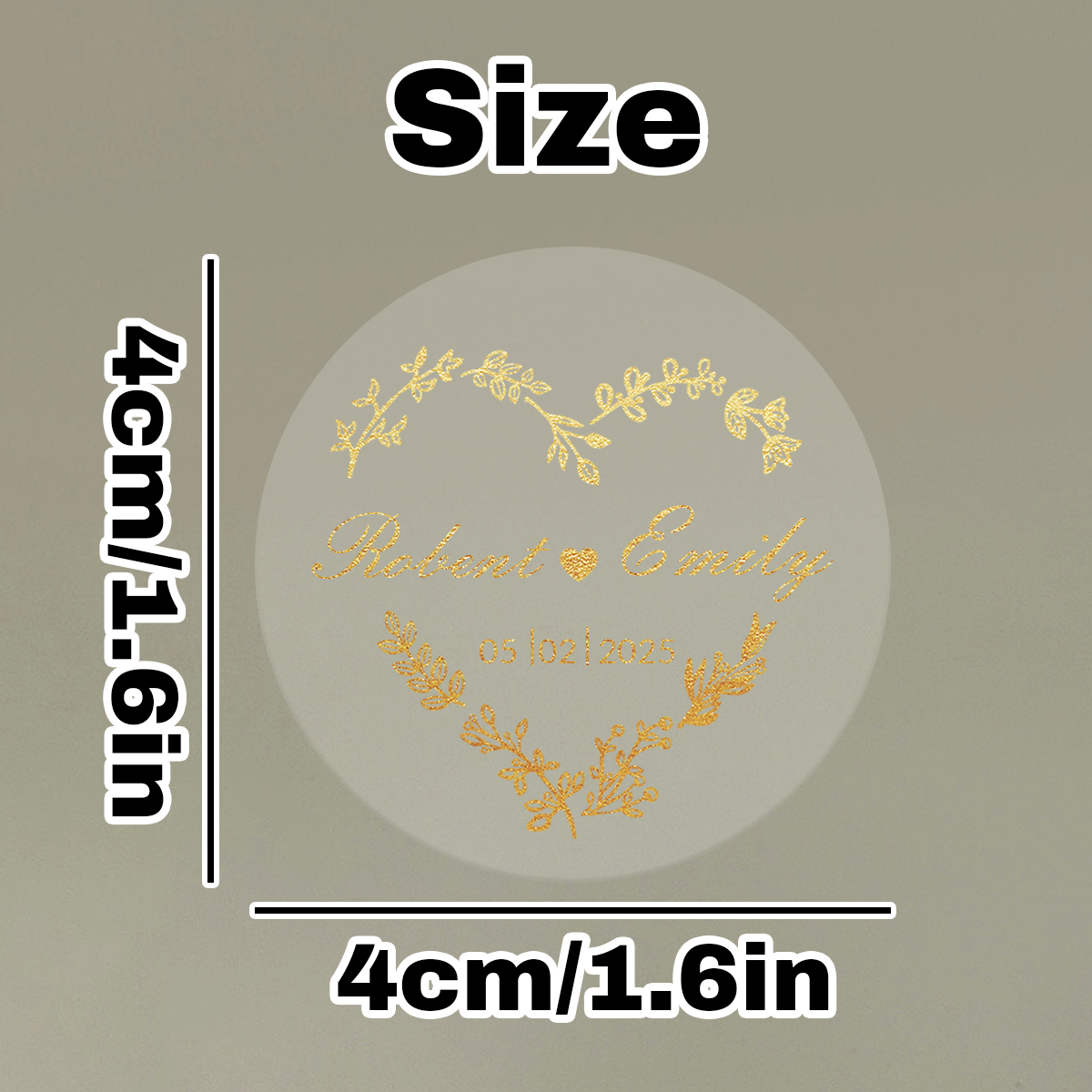 Custom gold foil wedding stick - Personalised Candle Label review and price
