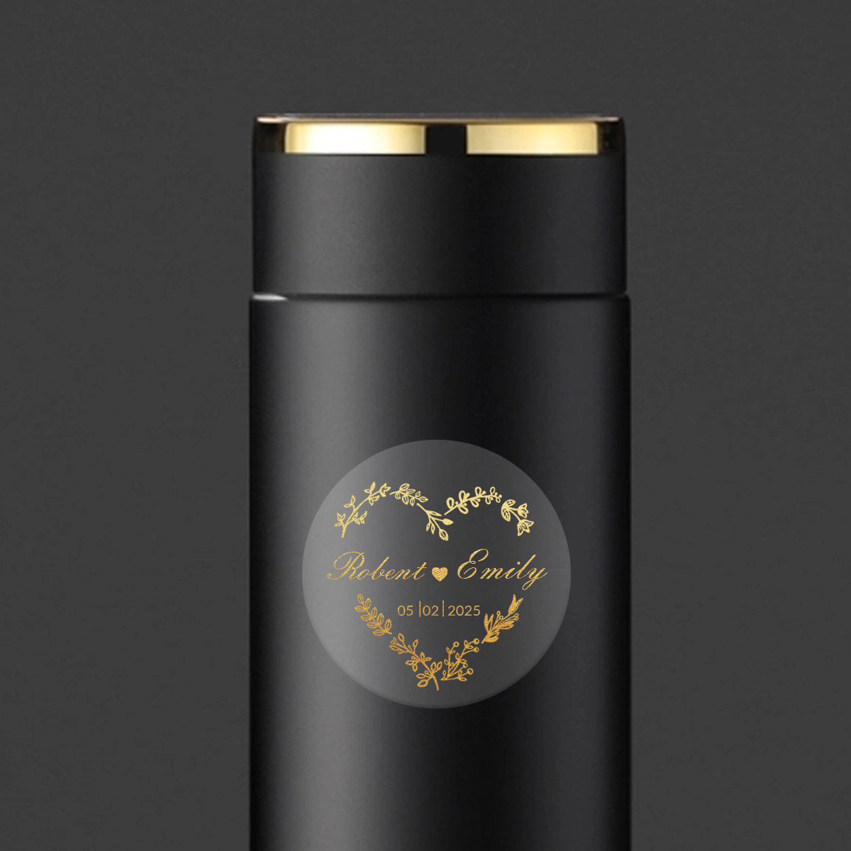 Custom gold foil wedding stick - Personalised Candle Label review and price