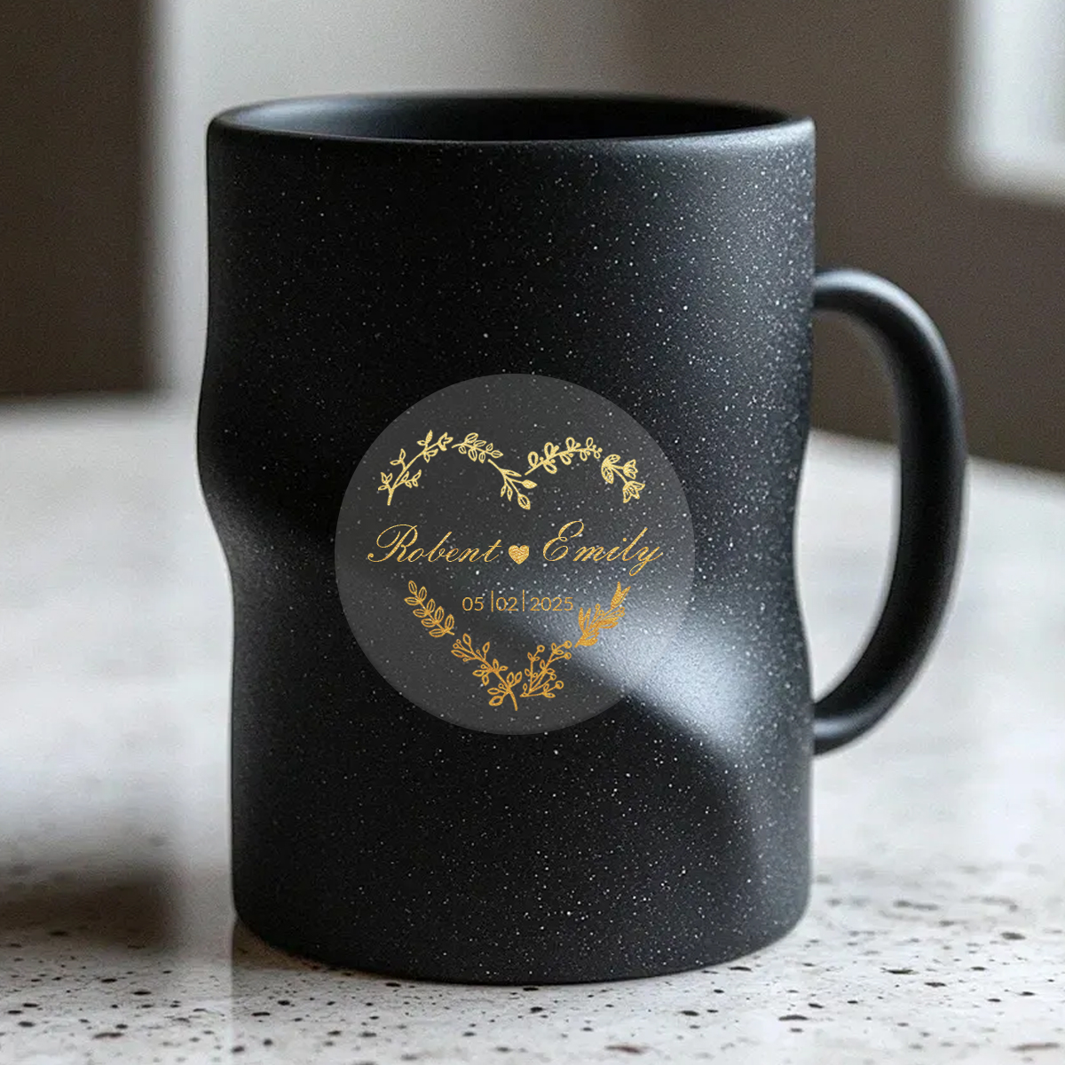 Custom gold foil wedding stick - Personalised Candle Label review and price