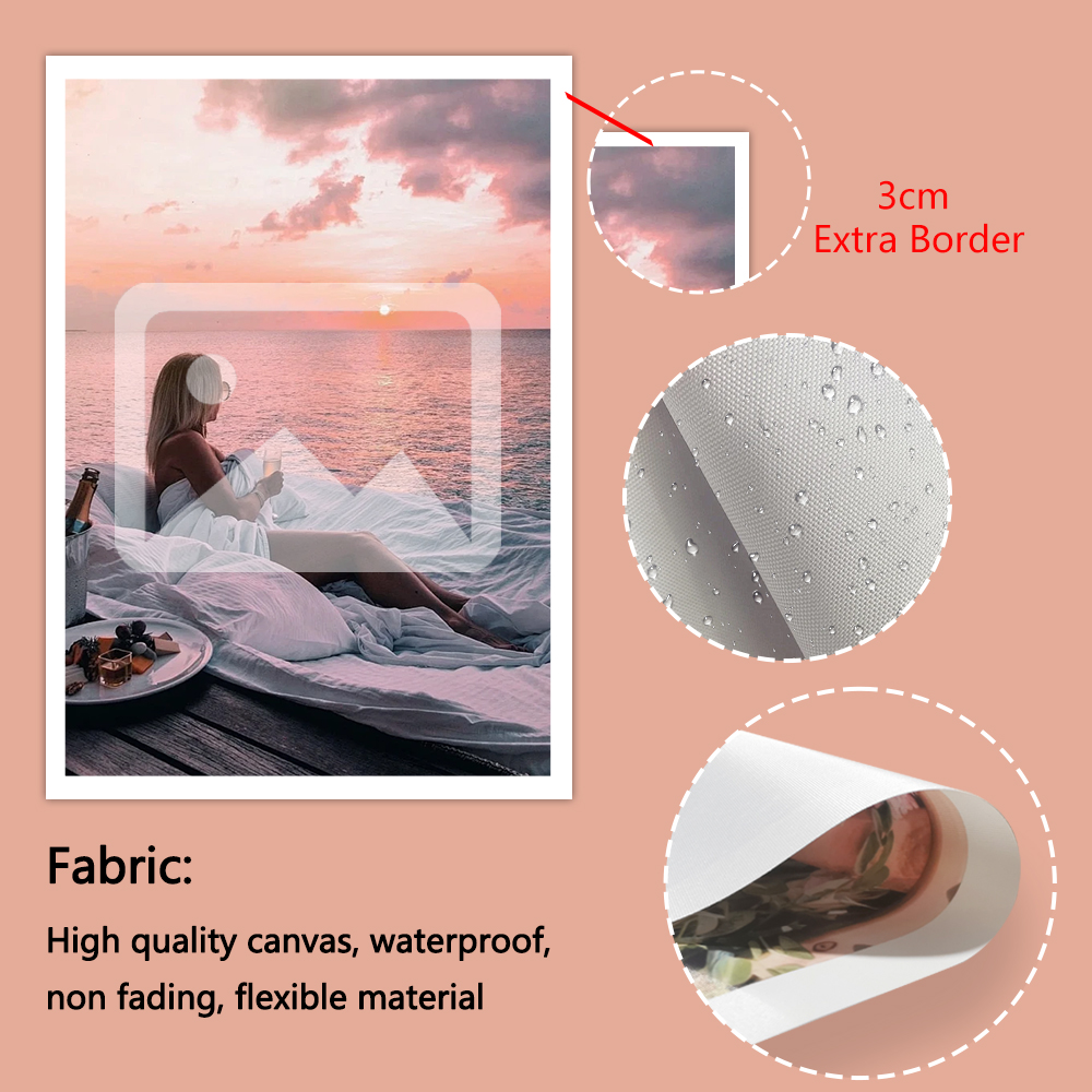 1 customized photo canvas, opt - Engraved Wood Frame review and price