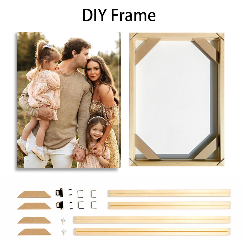 1 customized photo canvas, opt - Engraved Wood Frame review and price